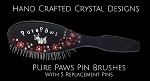 Pure Paws Pin Brush 27mm (red flowers)
